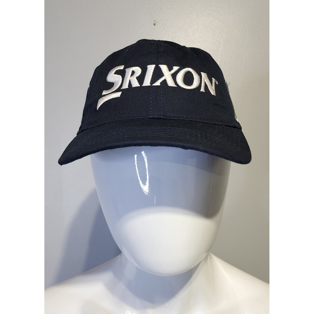 Srixon Golf Mens Z Star Strapback Hat Navy Blue Cotton Sewn Cap